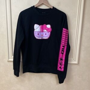Sanrio Hello Kitty Black Graphic Pullover Sweatshirt Size Large